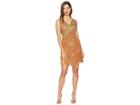 Unique Vintage 1920s Beaded Renee Fringe Cocktail Dress (gold Metallic) Women's Dress