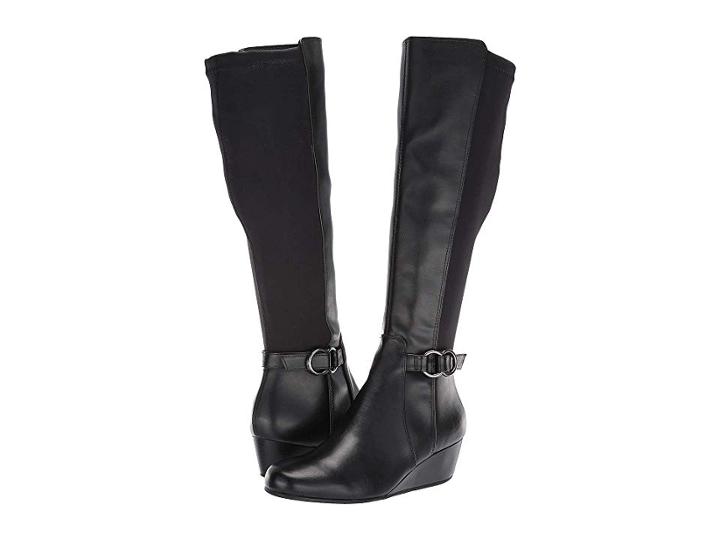 Kenneth Cole Reaction Tip Dress Boot (black Smooth/neoprene) Women's Boots