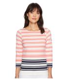 Joules Harbourhemblk Printed Jersey Top (pink Mist) Women's Long Sleeve Pullover