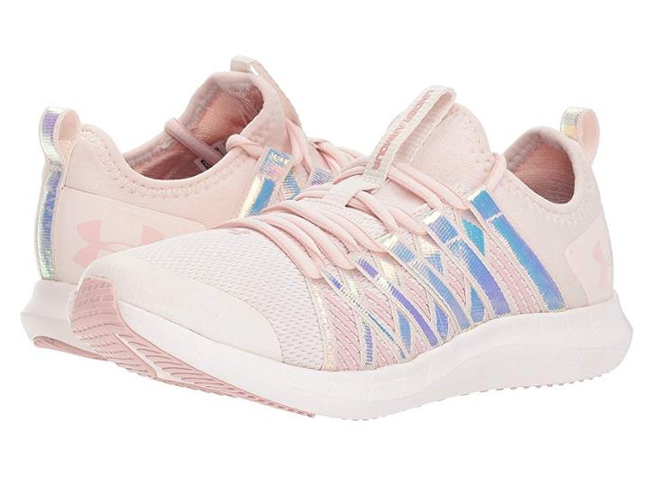 Under Armour Kids Ua Ggs Infinity Hg Wide (big Kid) (french Gray/french Gray/flushed Pink) Girls Shoes