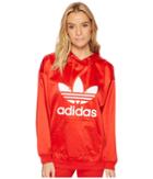 Adidas Originals Trefoil Hoodie (vivid Red) Women's Long Sleeve Pullover