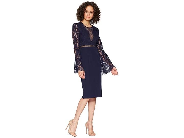 Bardot Faedra Lace Dress (navy) Women's Dress