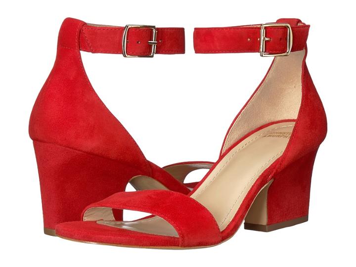 Johnston & Murphy Deena (red Kid Suede) Women's Hook And Loop Shoes
