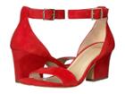 Johnston & Murphy Deena (red Kid Suede) Women's Hook And Loop Shoes