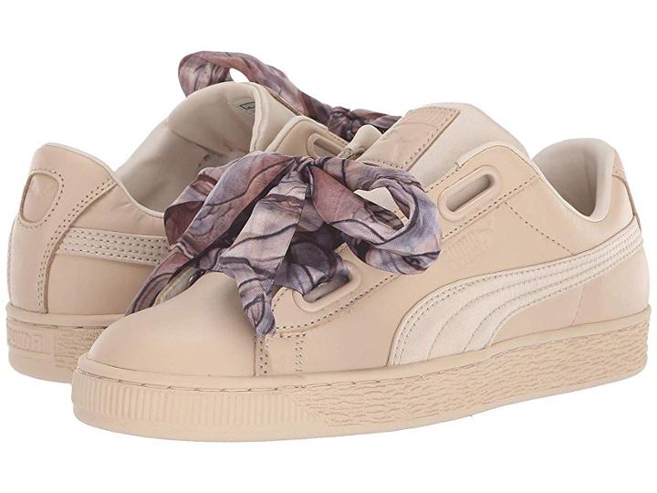 Puma Basket Heart Mimicry (vanilla Cream/vanilla Cream) Women's Lace Up Casual Shoes