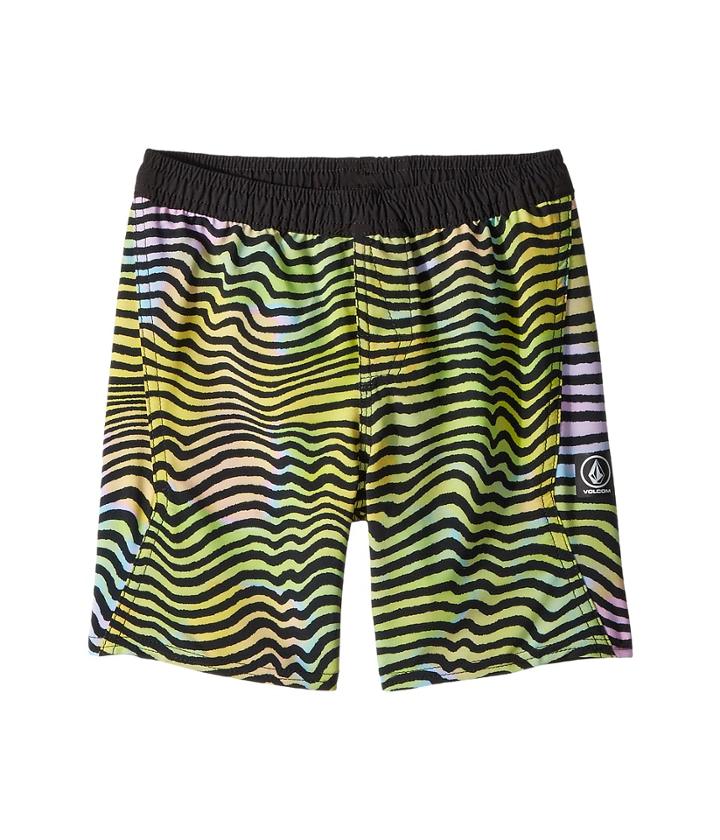 Volcom Kids Vibes Volley Boardshorts (toddler/little Kids) (multi) Boy's Swimwear