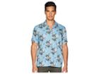 Ted Baker Bliss Short Sleeve Tropical Pattern Shirt (light Blue) Men's Clothing