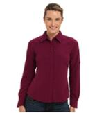 Columbia Silver Ridge L/s Shirt (dark Raspberry) Women's Long Sleeve Button Up
