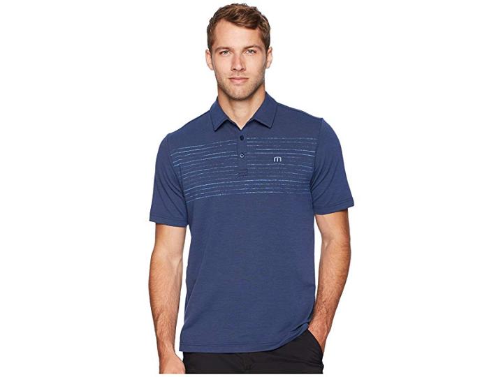 Travismathew Toastin Polo (true Navy/black) Men's Short Sleeve Knit