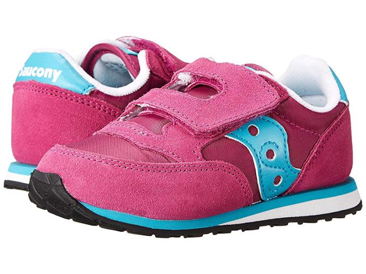 Saucony Kids Originals Jazz Hook Loop (toddler/little Kid) (magenta/blue) Girls Shoes