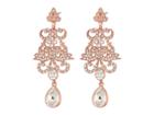 Nina Art Nouveau Chandelier Statement Earrings (rose Gold/silk Swarovski) Earring