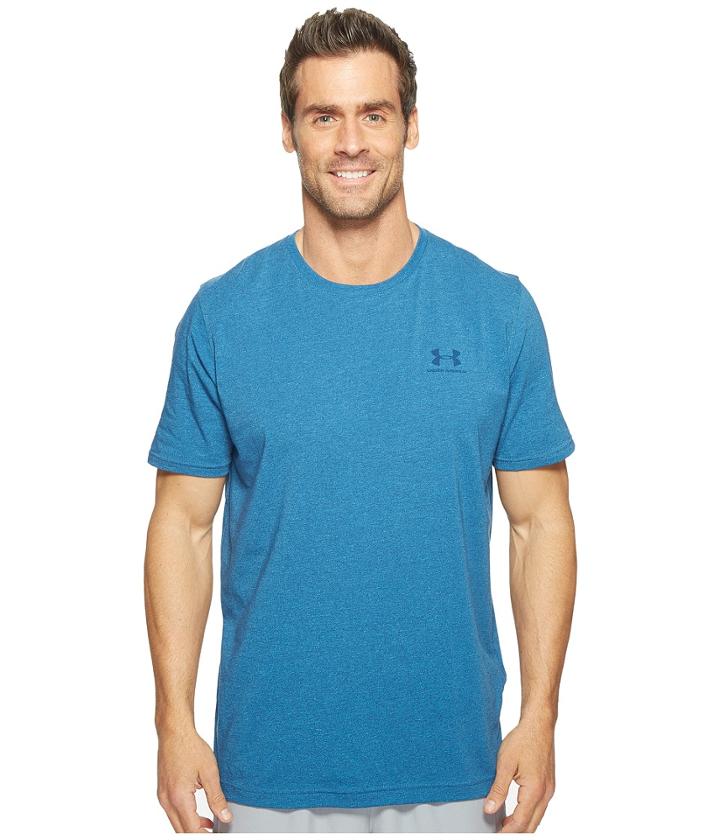 Under Armour Charged Cotton(r) Left Chest Lockup (blackout Navy) Men's T Shirt