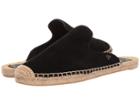 Tory Burch Max Espadrille Flat Slide (black) Women's Slide Shoes