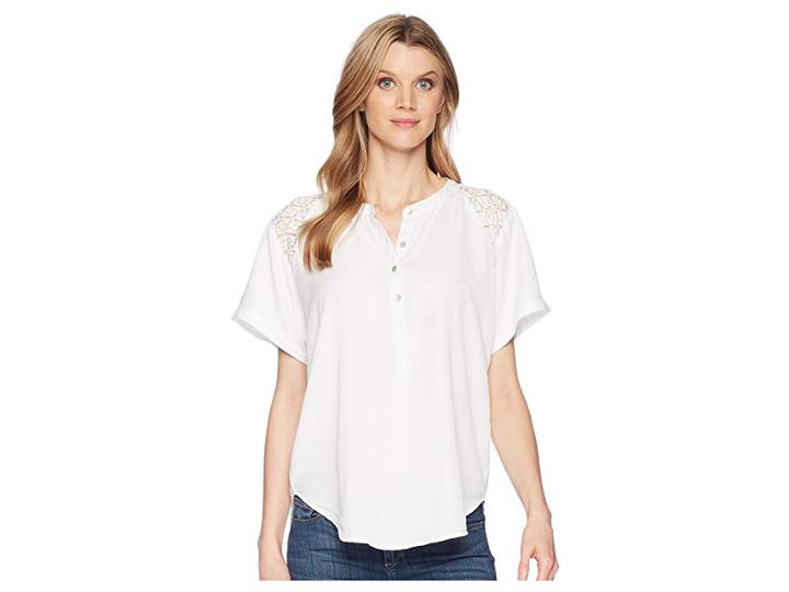B Collection By Bobeau Carey Blouse (white) Women's Blouse