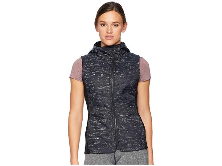 Smartwool Smartloft 60 Hoodie Vest (black/light Gray) Women's Vest