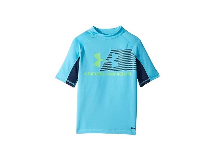 Under Armour Kids H20 Reveal Short Sleeve Rashguard (big Kids) (alpine) Boy's Swimwear