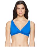 Tommy Bahama Pearl Underwire Over The Shoulder Twist Front Bra (cobalt Sea) Women's Swimwear