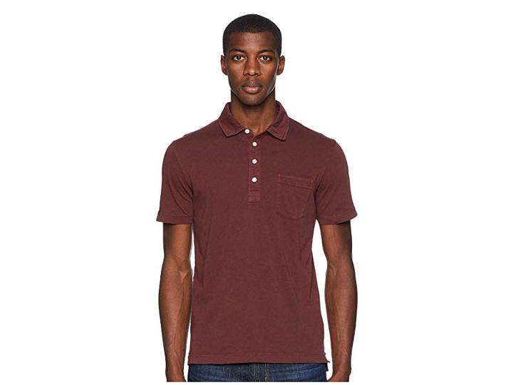 Billy Reid Pensacola Polo (burgundy) Men's Clothing