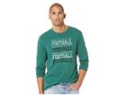 Life Is Good Football Smooth Long Sleeve T-shirt (forest Green) Men's T Shirt