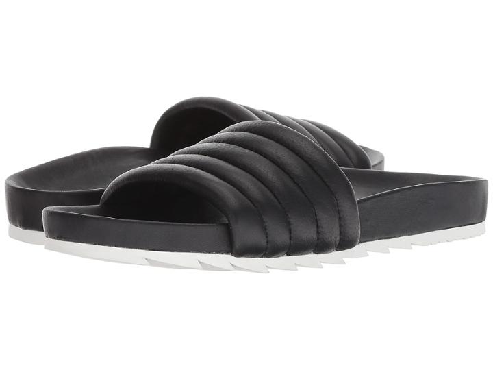 J/slides Eppie (black Leather) Women's Shoes