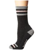 Smartwool Striped Hike Medium Crew (charcoal) Women's Crew Cut Socks Shoes