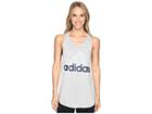 Adidas Essentials Linear Loose Tank Top (medium Grey Heather) Women's Sleeveless
