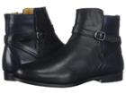 Sebago Plaza Ankle Boot (black/navy Leather) Women's Boots
