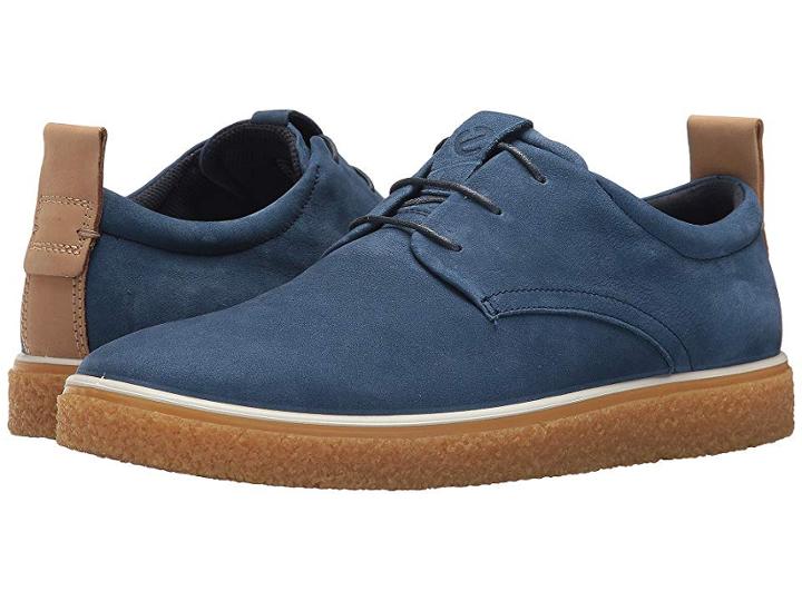 Ecco Crepetray Derby Tie (true Navy/powder) Men's Lace Up Casual Shoes