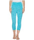 Fresh Produce Waves Oceanside Capri Leggings (luna Turquoise) Women's Casual Pants