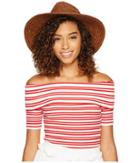 Bishop + Young Elizabeth Off The Shoulder (red/white Stripe) Women's Sweater