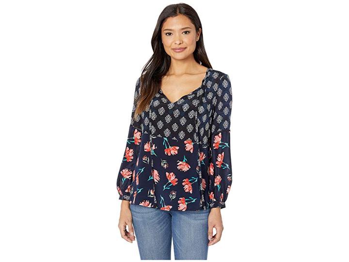 Tolani Elise Long Sleeve Blouse (midnight) Women's Clothing