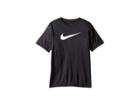 Nike Kids Dry Short Sleeve Training T-shirt (little Kids/big Kids) (black/white) Boy's T Shirt