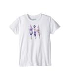 Columbia Kids Trailtastic Short Sleeve Shirt (little Kids/big Kids) (white Feathers Graphic) Girl's T Shirt