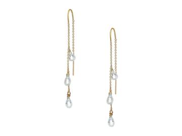 Dee Berkley 3 Stone Drop Earrings (white) Earring