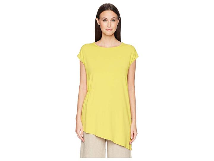 Eileen Fisher Jewel Neck Top (yarrow) Women's Clothing