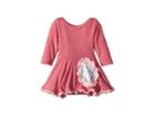 Fiveloaves Twofish Unicorn Knit Play Dress (infant) (cranberry) Girl's Dress