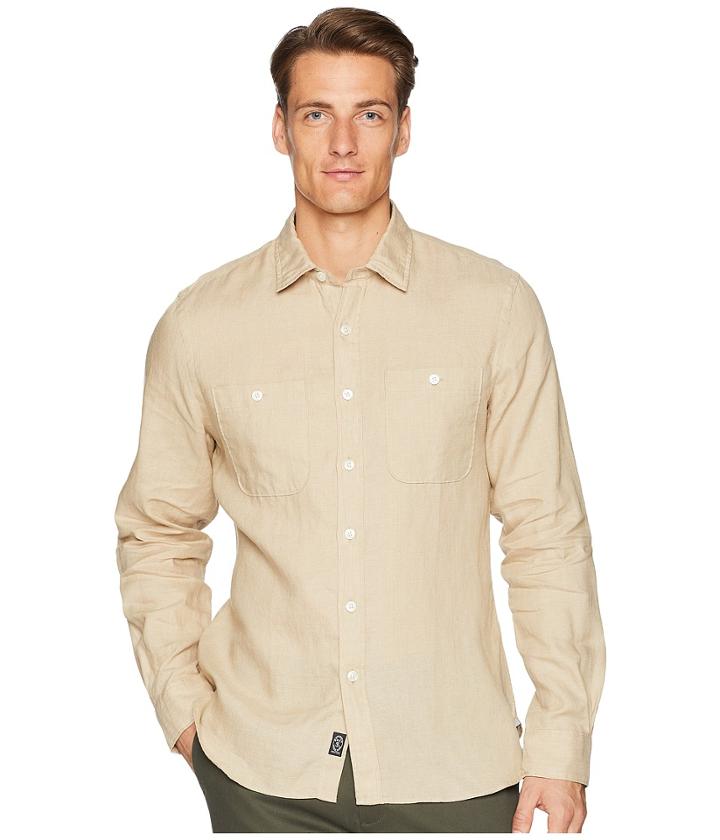 Todd Snyder Linen Two-pocket Shirt (khaki) Men's Clothing