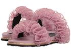 Suecomma Bonnie Chiffon Ruffle Detailed Flat Sandals (pink) Women's Sandals