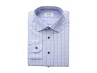 Eton Contemporary Fit Windowpane Button Down Shirt (burgundy) Men's Clothing