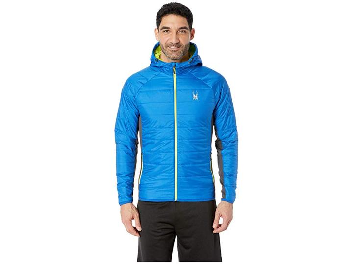 Spyder Glissade Hoodie Insulator Jacket (turkish Sea/polar/acid) Men's Sweatshirt