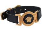 Versace Leather Classic Bracelet (black/gold) Bracelet