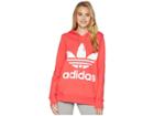 Adidas Originals Trefoil Hoodie (core Pink) Women's Long Sleeve Pullover