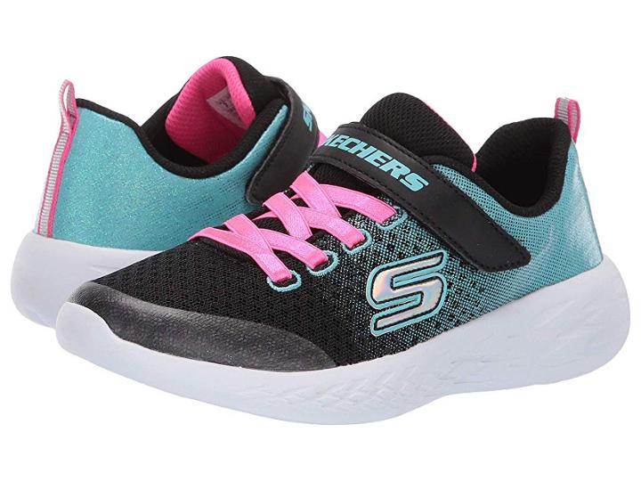 Skechers Kids Go Run 600 (little Kid/big Kid) (black/blue) Girl's Shoes