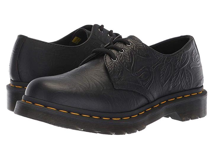 Dr. Martens 1461 Emboss Core (black Floral Emboss) Women's Boots