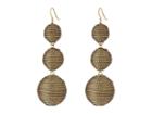 Kenneth Jay Lane 3 Gold Thread Small To Large Wrapped Ball Post Fish Hook Ear Earrings (gold) Earring