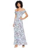 Olive & Oak Flori Maxi Dress (blue Explo Vine Floral) Women's Dress