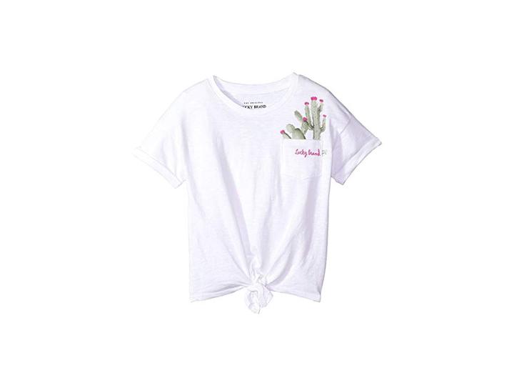 Lucky Brand Kids Wynne Tee (big Kids) (whisper White) Girl's T Shirt