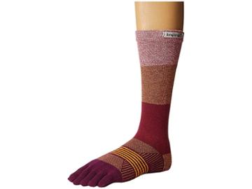 Injinji Trail Midweight Crew (pomegranate) Women's Crew Cut Socks Shoes