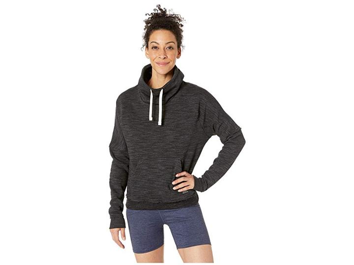 Reebok Marble Cowl Neck (black) Women's Clothing