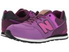 New Balance Kids Kl574v1 (big Kid) (purple/black) Girls Shoes